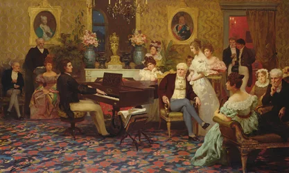 Chopin spielt Klavier im Salon von Prinz Radziwill (1887)